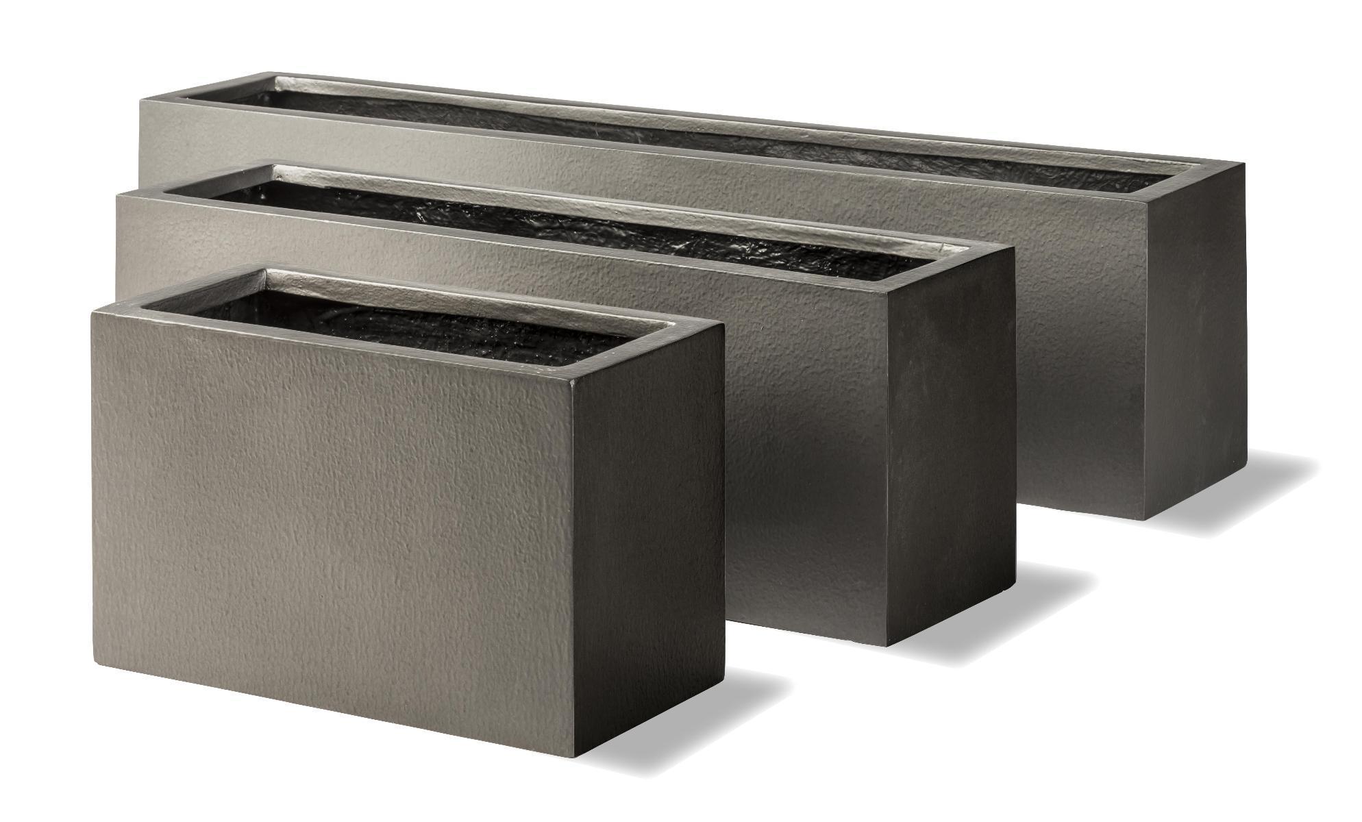 Geo Window Flower Box Fiberglass Trough Aluminium Planter Pot In/Out