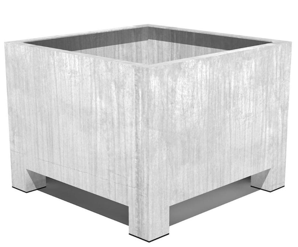 Vadim Outdoor Galvanised Steel Square Planter