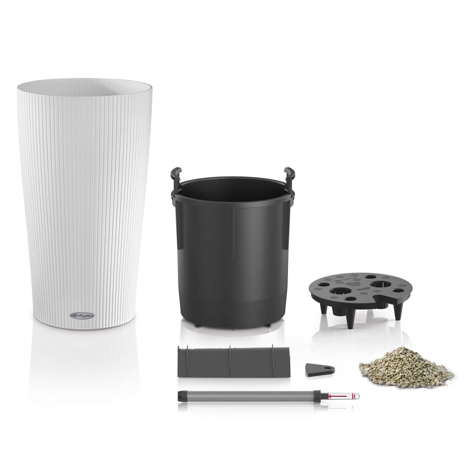 LECHUZA CILINDRO Color Round Tall Poly Resin Self-watering Planter