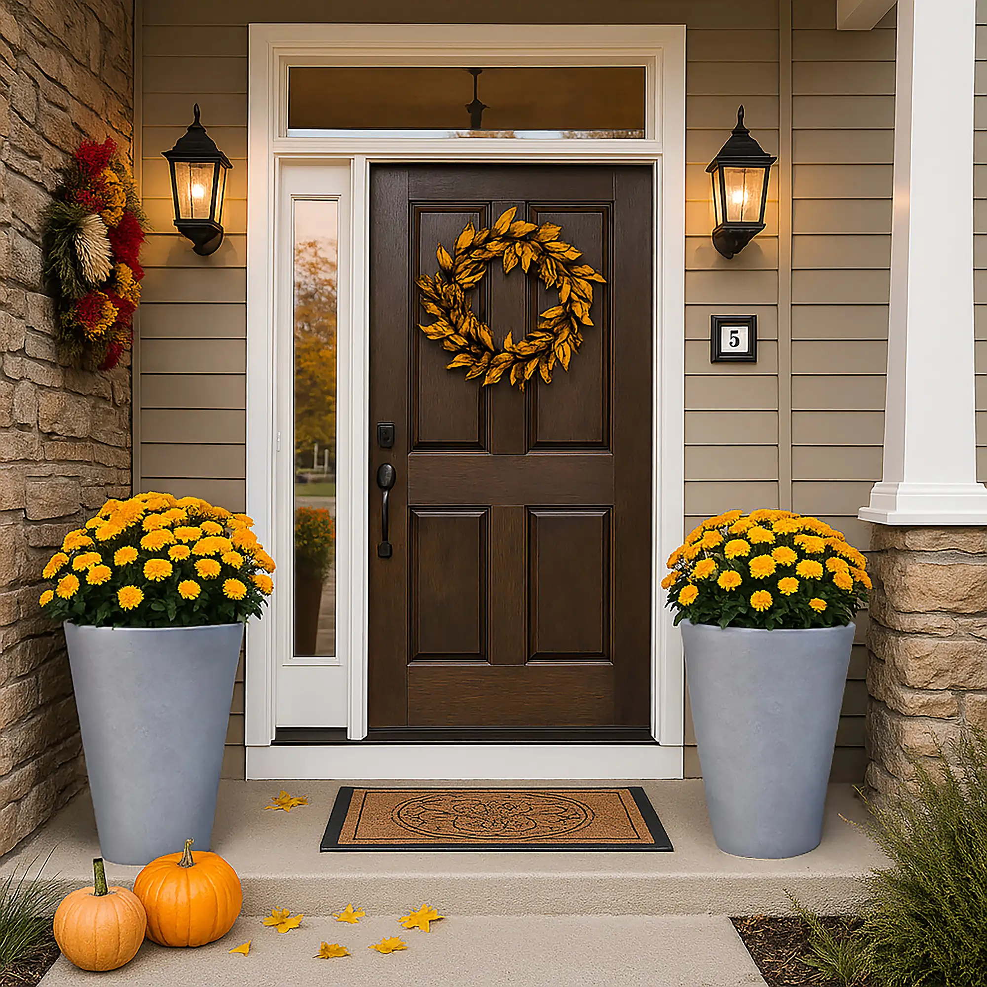 IDEALIST Lite Contemporary Round Light Concrete Planter