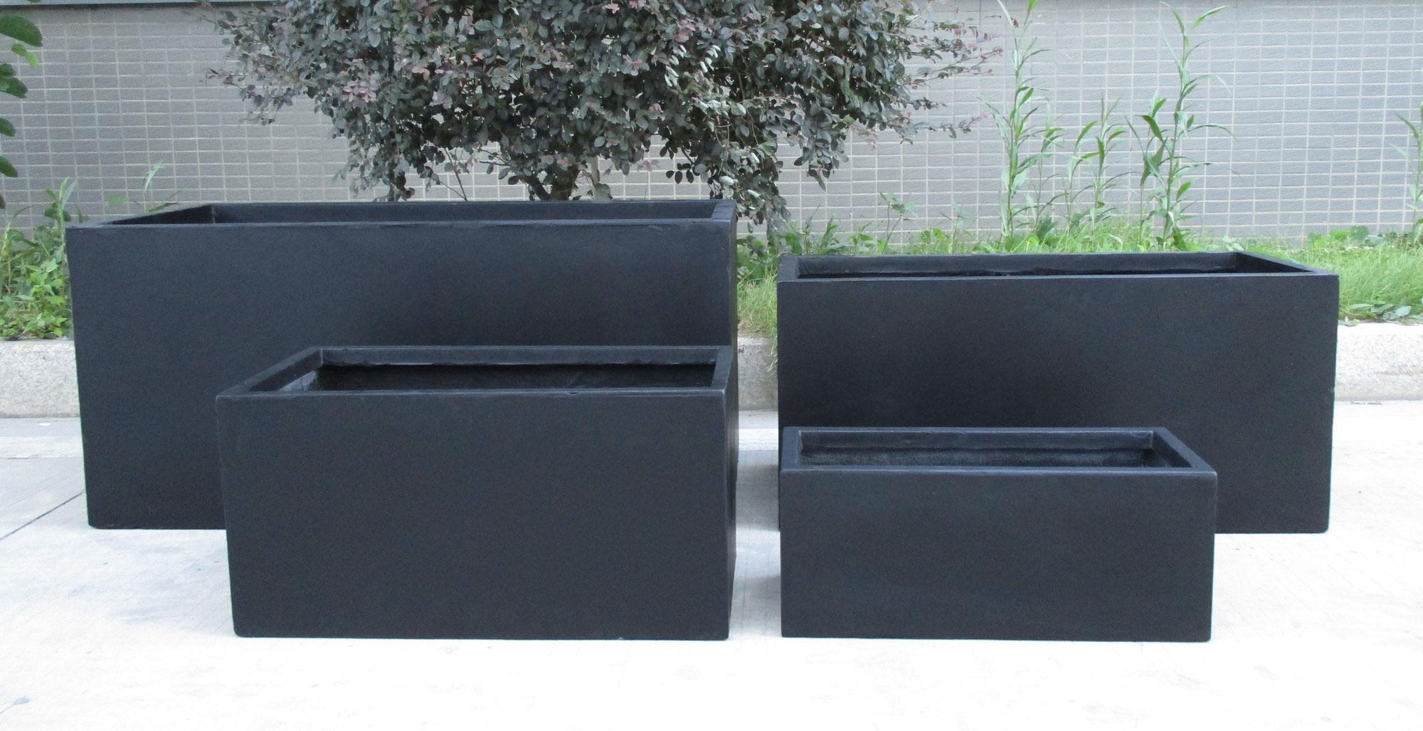 IDEALIST Lite Contemporary Light Concrete Trough Planter