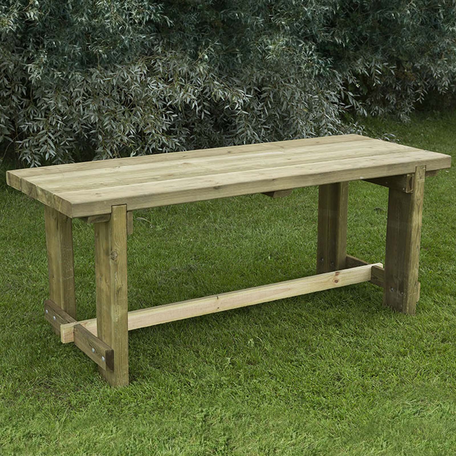 Outdoor Wooden Refectory Table by Forest Garden