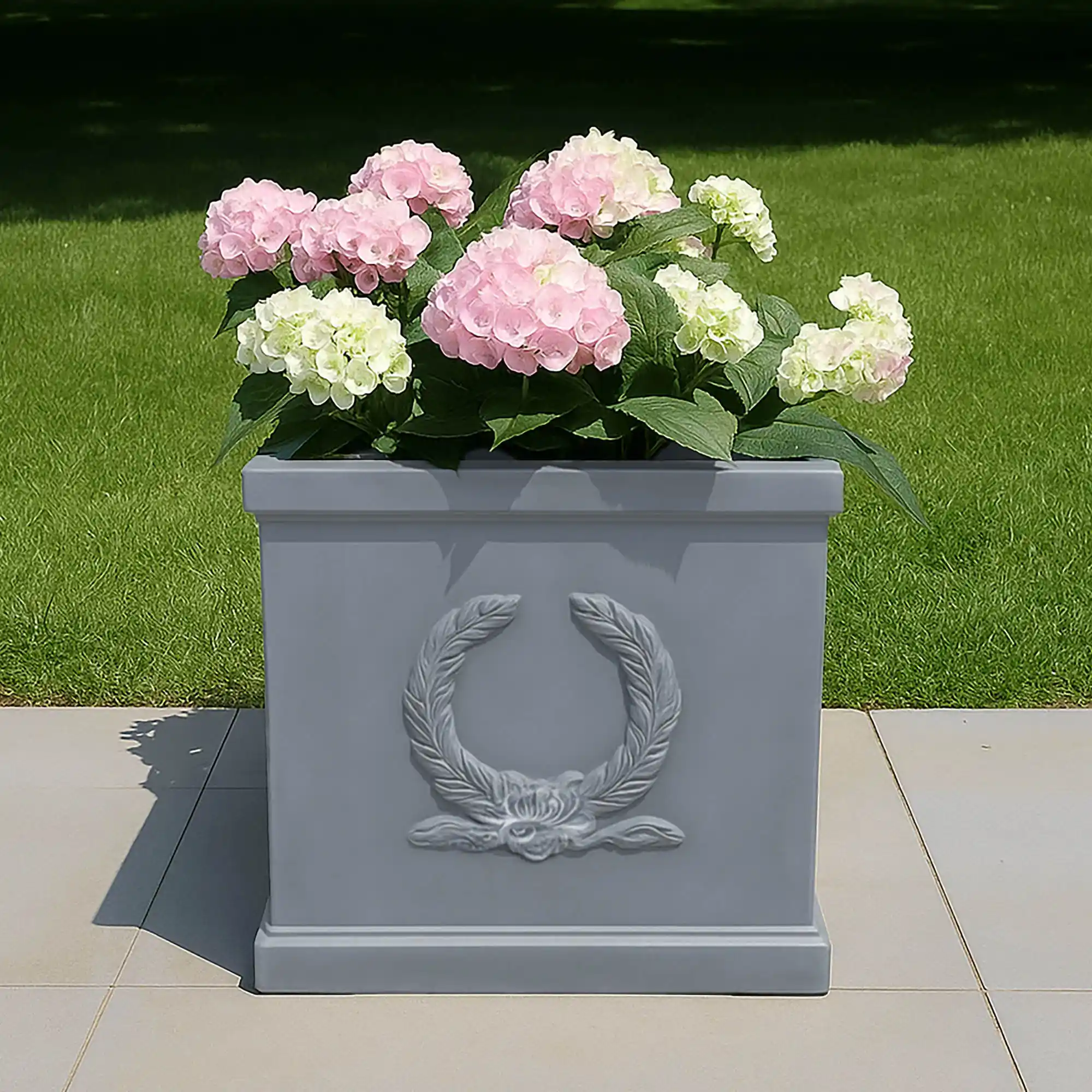IDEALIST Kensington Light Stone Square Garden Planter