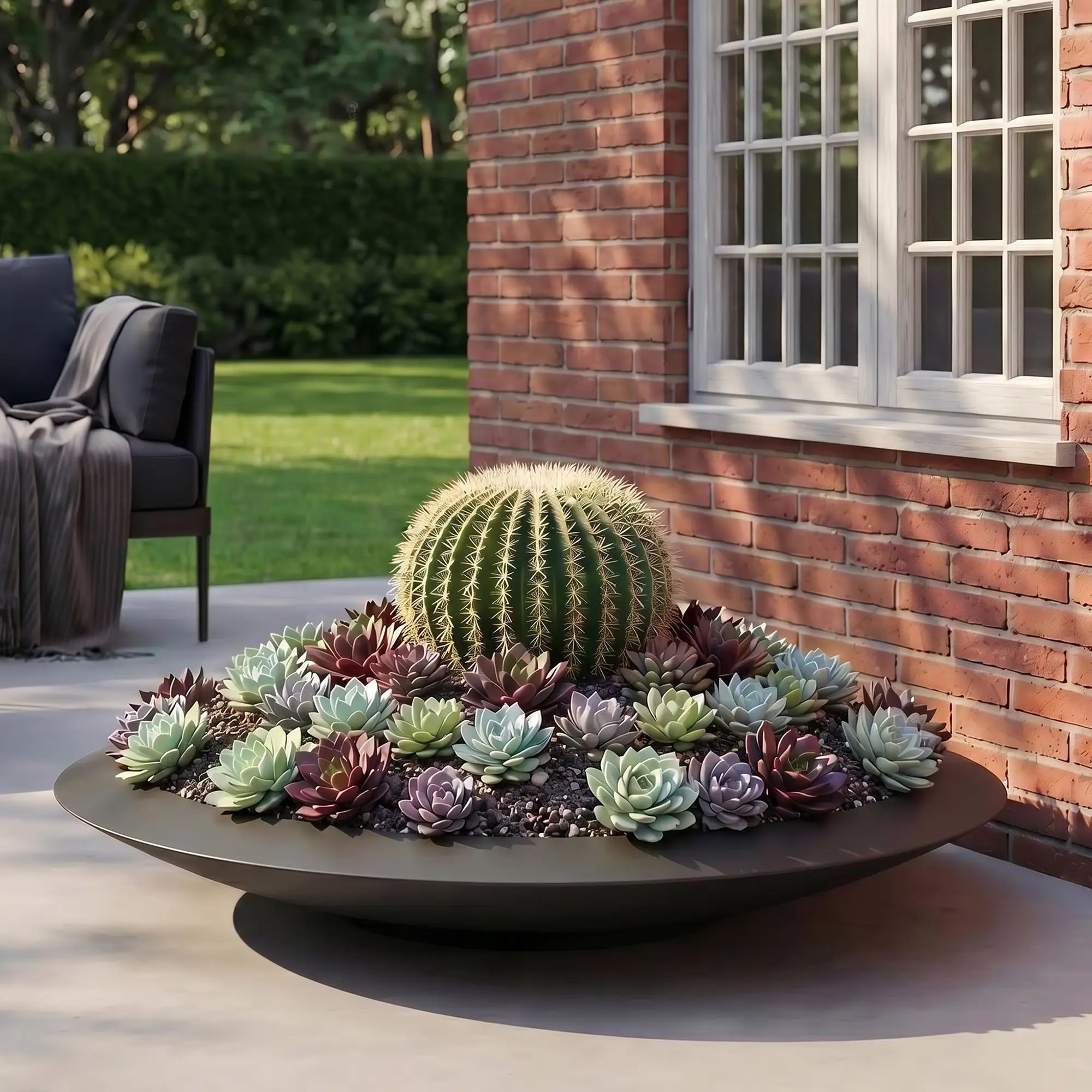 UFO Bowl Outdoor Fiberglass Planter