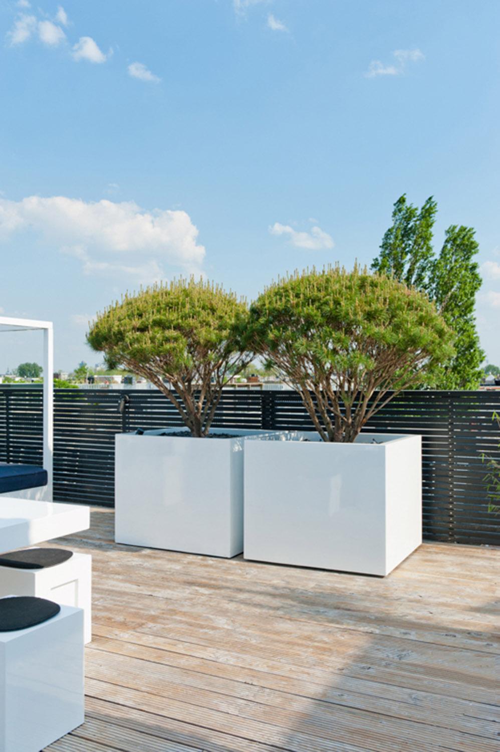 Square Fiberstone Planter by Idealist Premium JUMBO Glossy