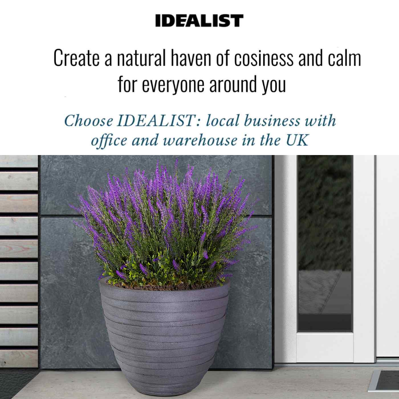 IDEALIST Lite Row Light Concrete Egg Planter