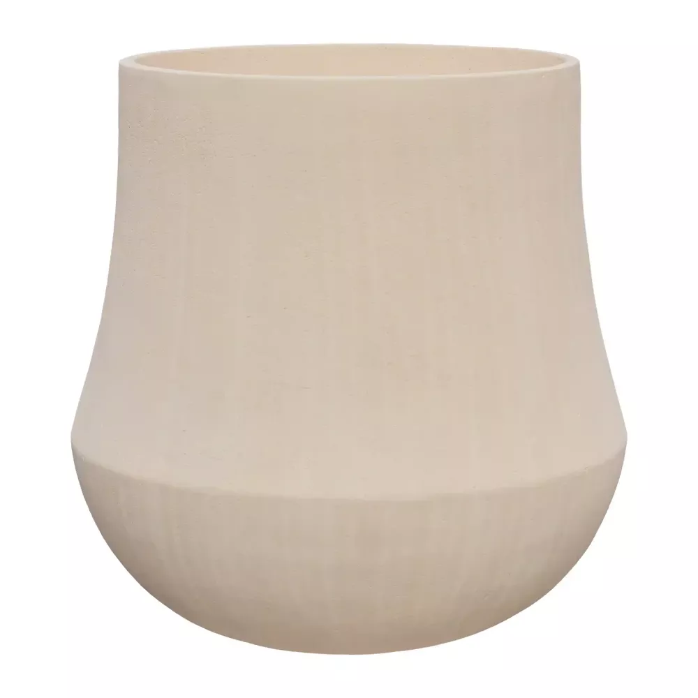Polystone Planter | Tapered Round Indoor and Outdoor Plant Pot 