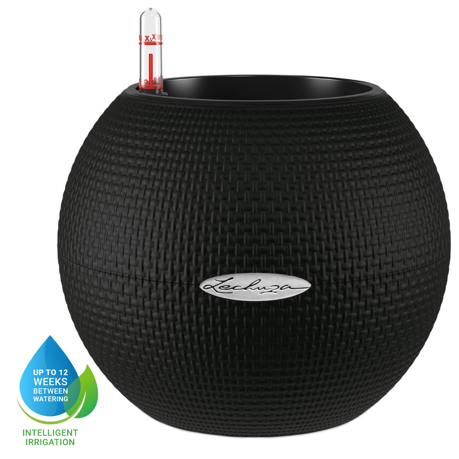 LECHUZA PURO Color Round Poly Resin Self-watering Planter