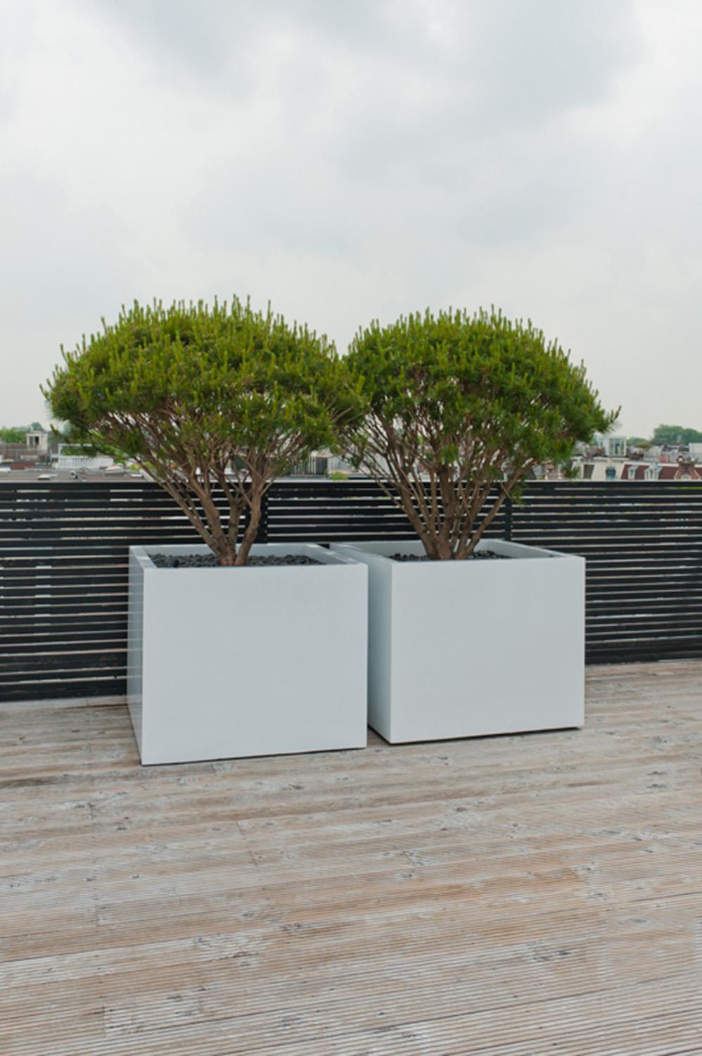Square Fiberstone Planter by Idealist Premium JUMBO Glossy