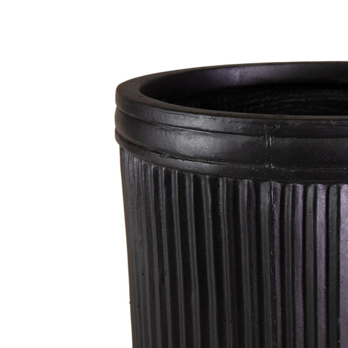 IDEALIST Lite Vertical Ribbed Vintage Style Round Planter