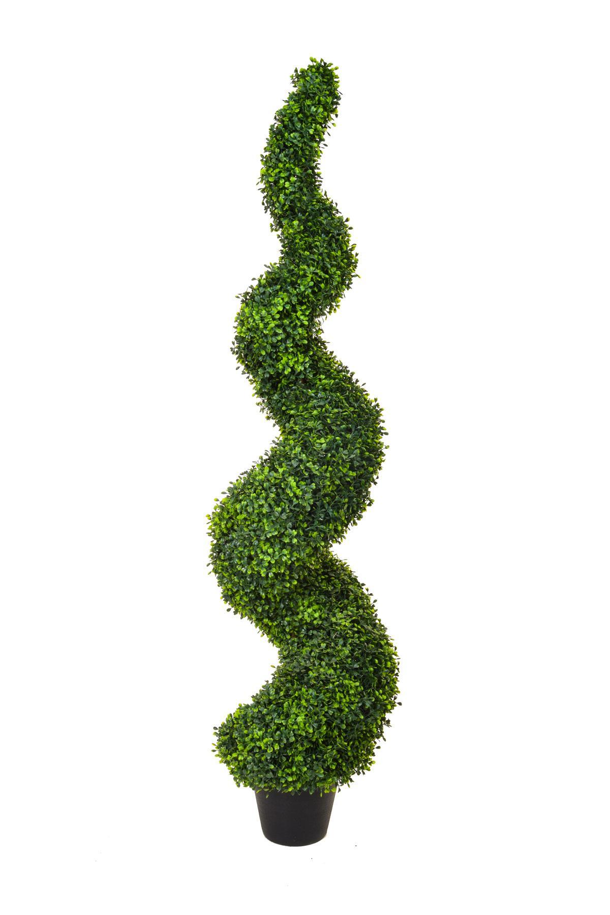 Topiary N-Boxwood Spiral UV-resistant Artificial Bush Plant