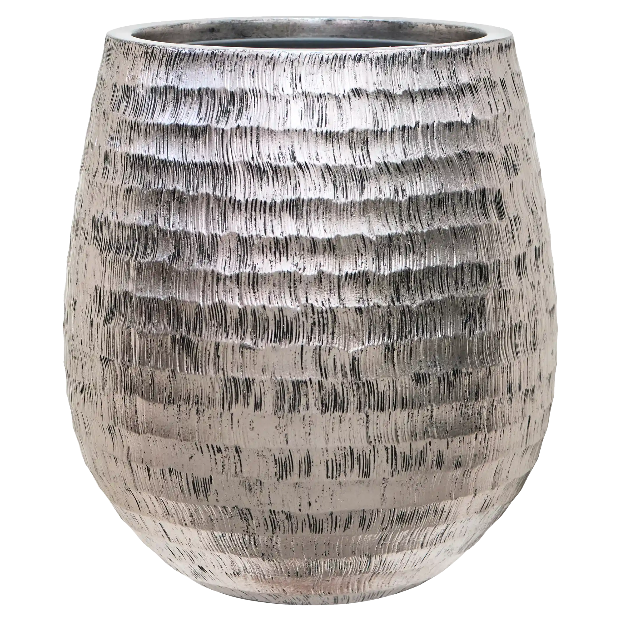 Opus Polystone Planter + Liner | Hammered Finish Indoor Plant Pot