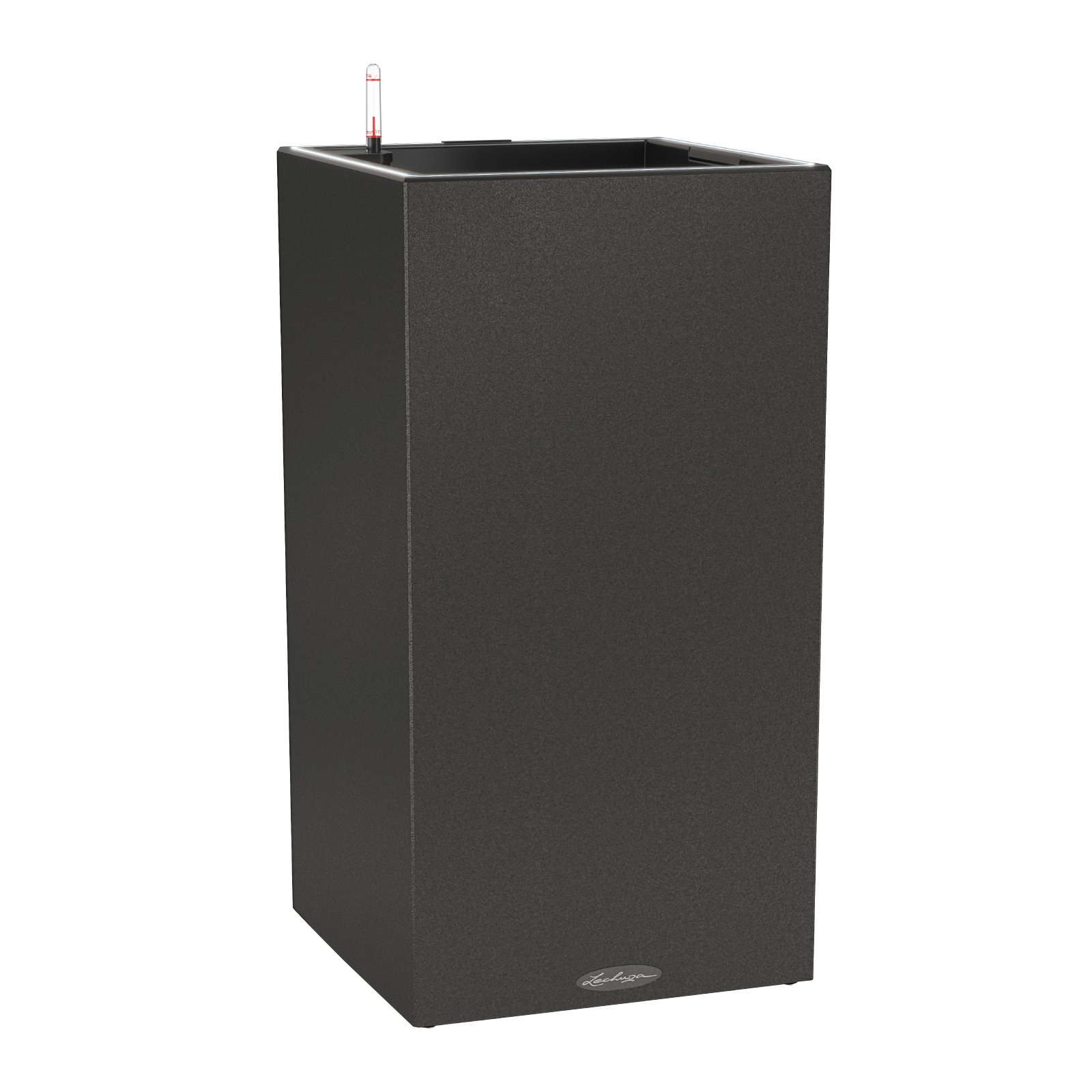 LECHUZA CANTO Stone High LED Square Tall Poly Resin Self-watering Planter