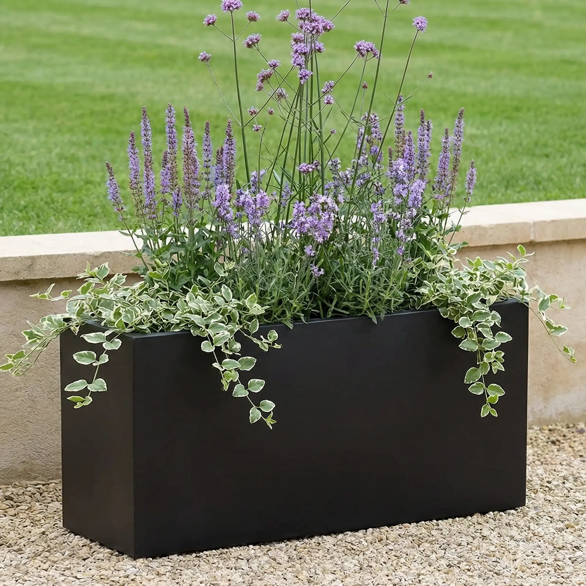 IDEALIST Lite Contemporary Light Concrete High Trough Planter