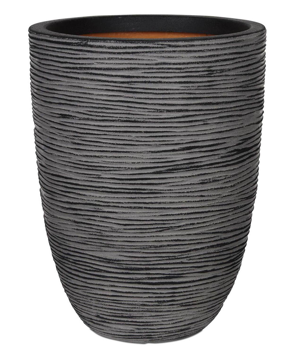 Round Resin Ribbed Planter by Cadix Capi Tutch Vase Elegance Low