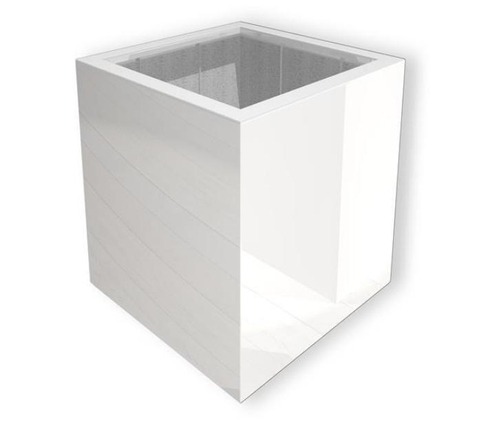 Glossy Outdoor Fiberglass Square Planter