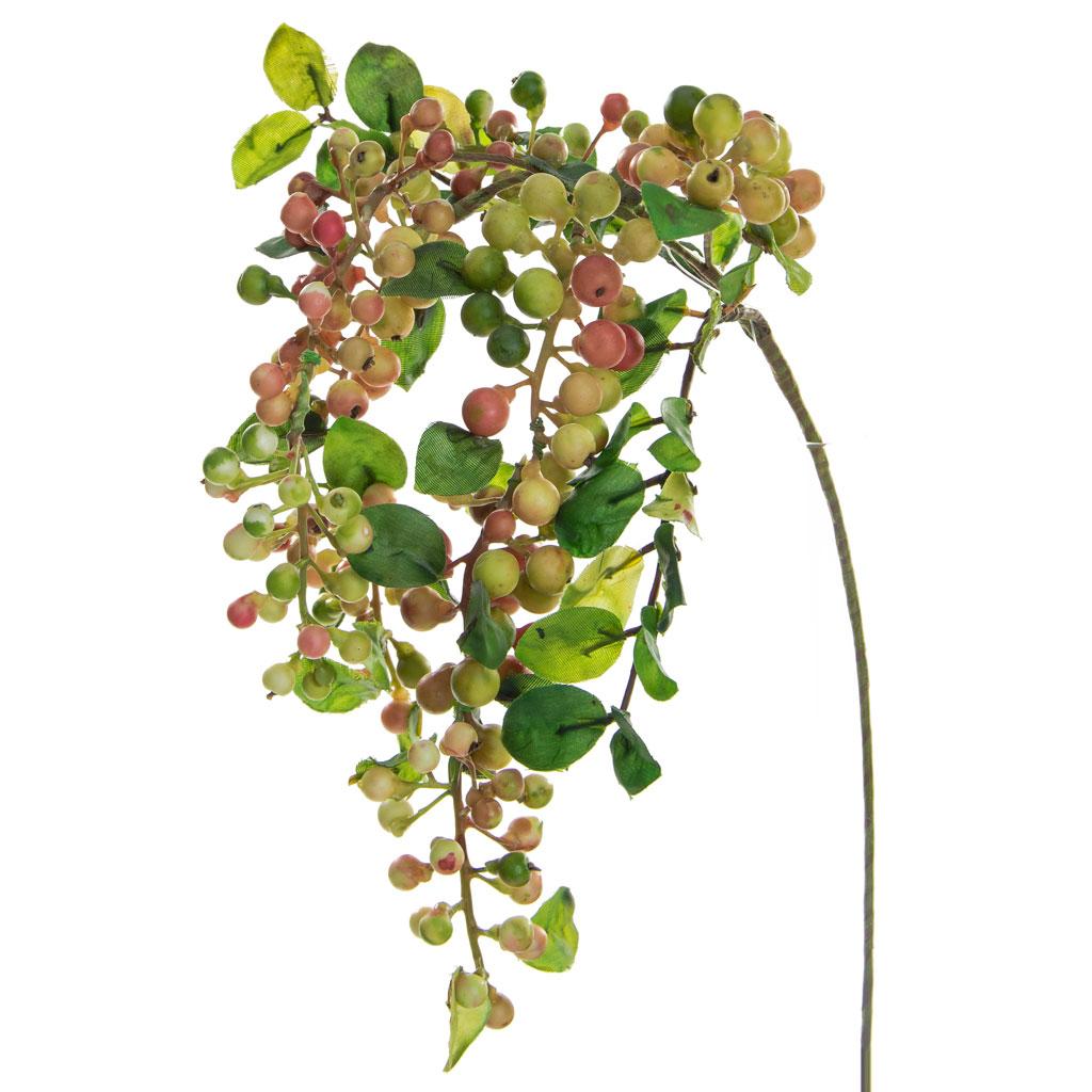 Artificial Hanging Berry Foliage Spray White Artificial Branch Plant