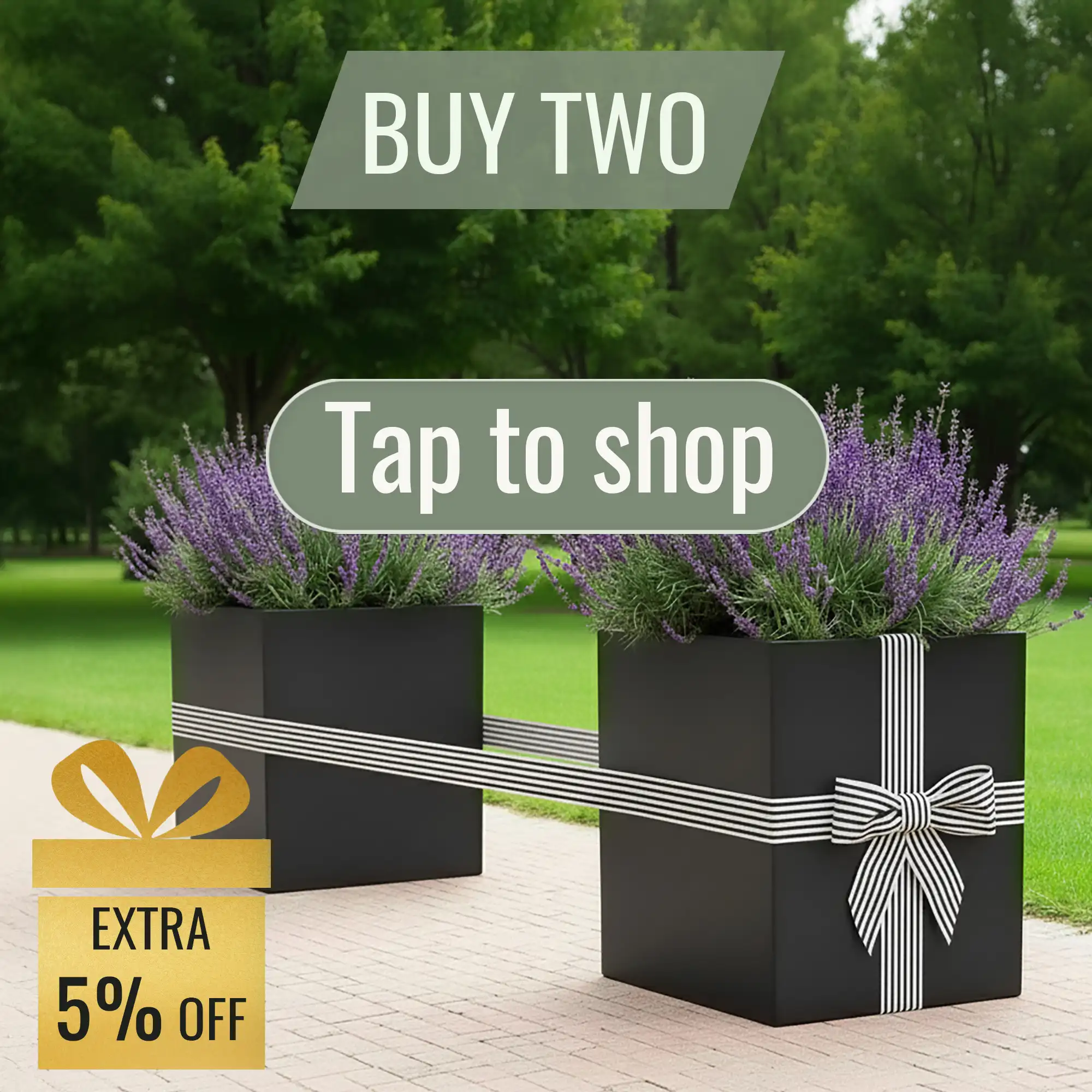 IDEALIST Lite Square Box Contemporary Light Concrete Planter