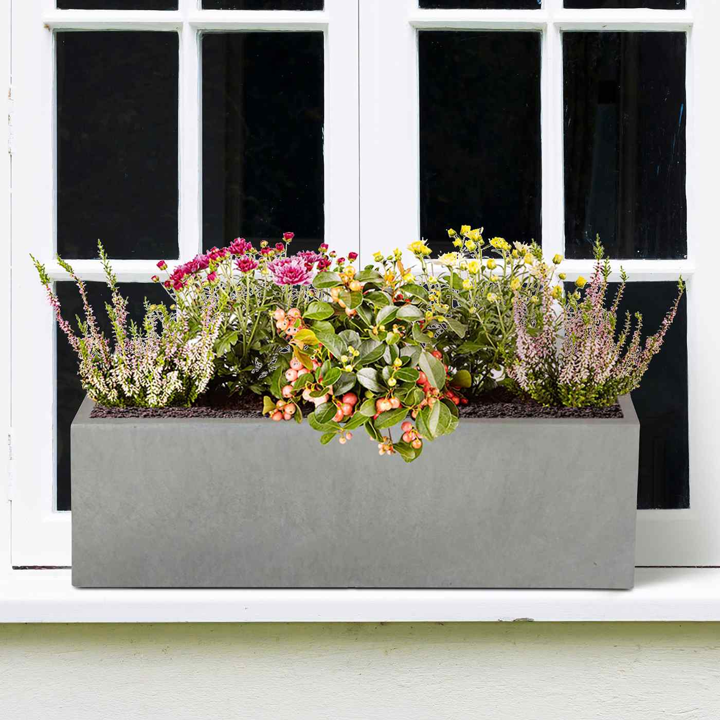 IDEALIST Lite Window Box Light Concrete Planter