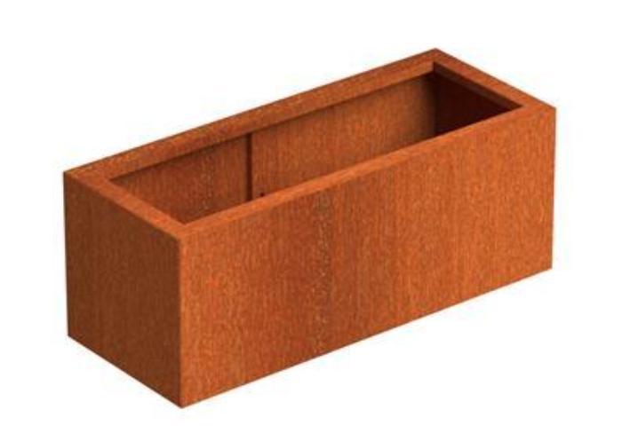 Andes Outdoor Corten Steel Trough Planter