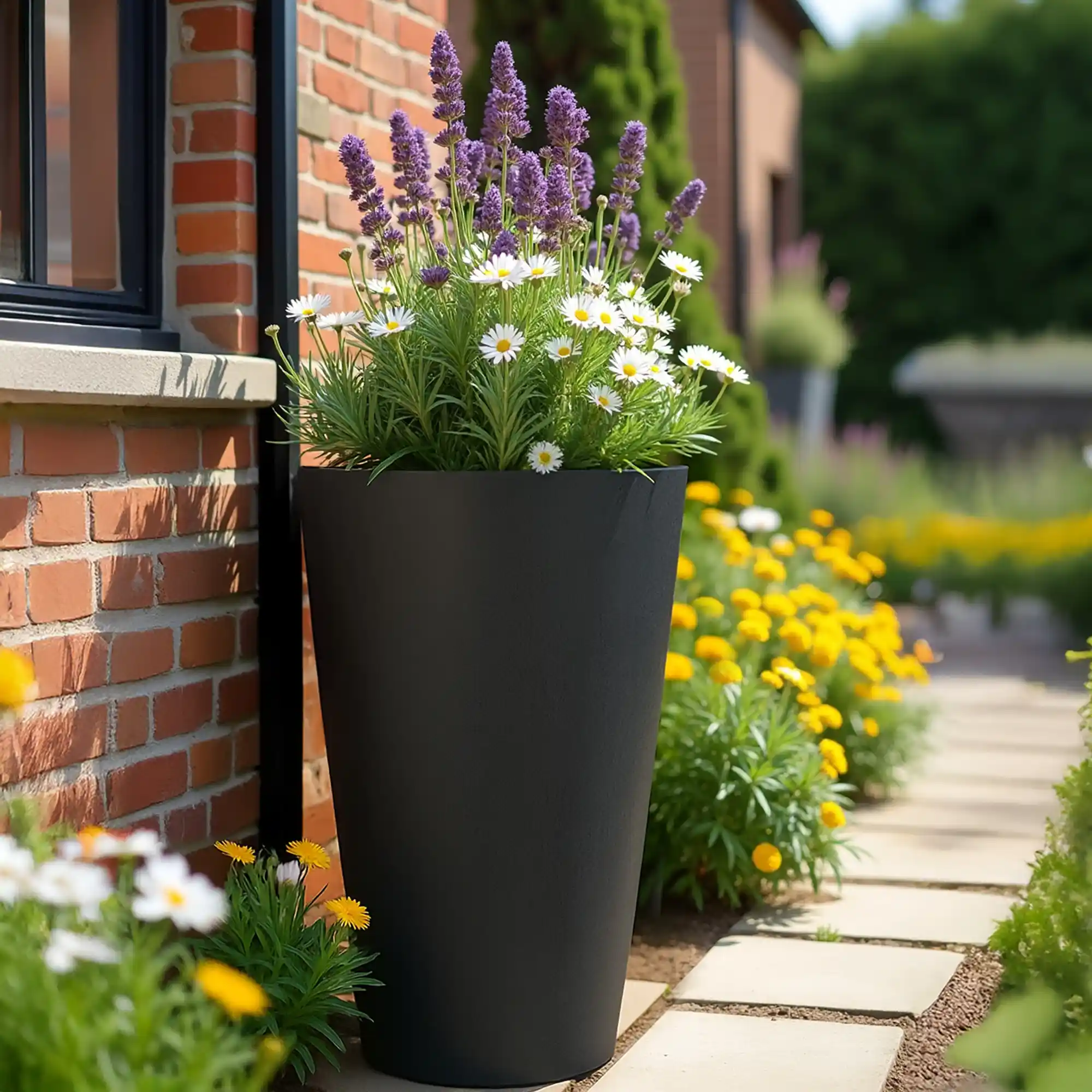 IDEALIST Lite Contemporary Round Light Concrete Planter