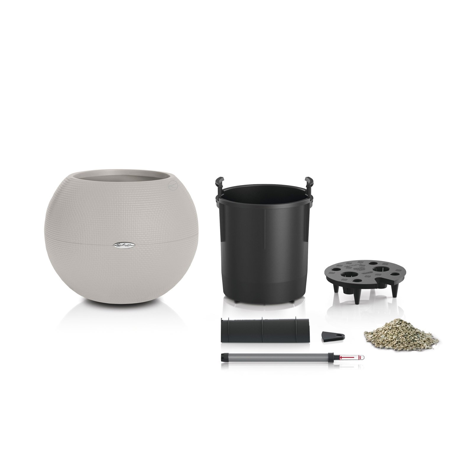 LECHUZA PURO Color Round Poly Resin Self-watering Planter