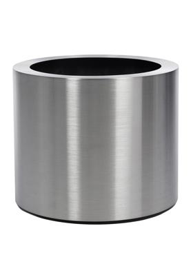 President Topper Round Stainless Steel Brushed Indoor Planter