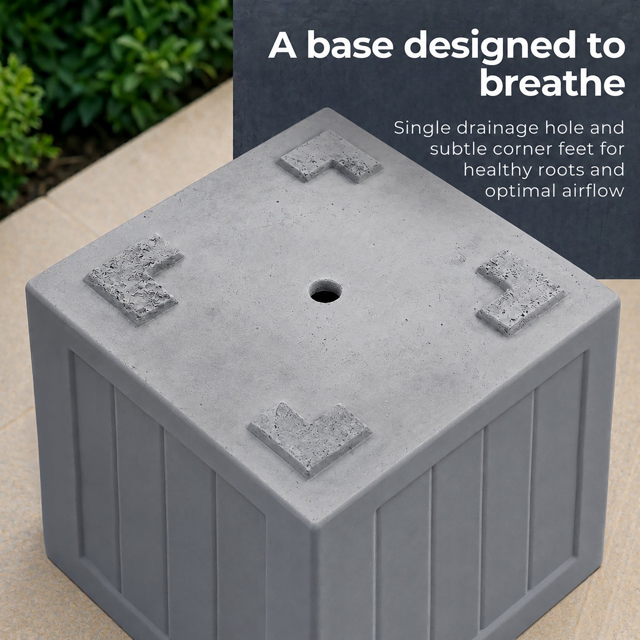 IDEALIST Regency Light Stone Square Garden Planter