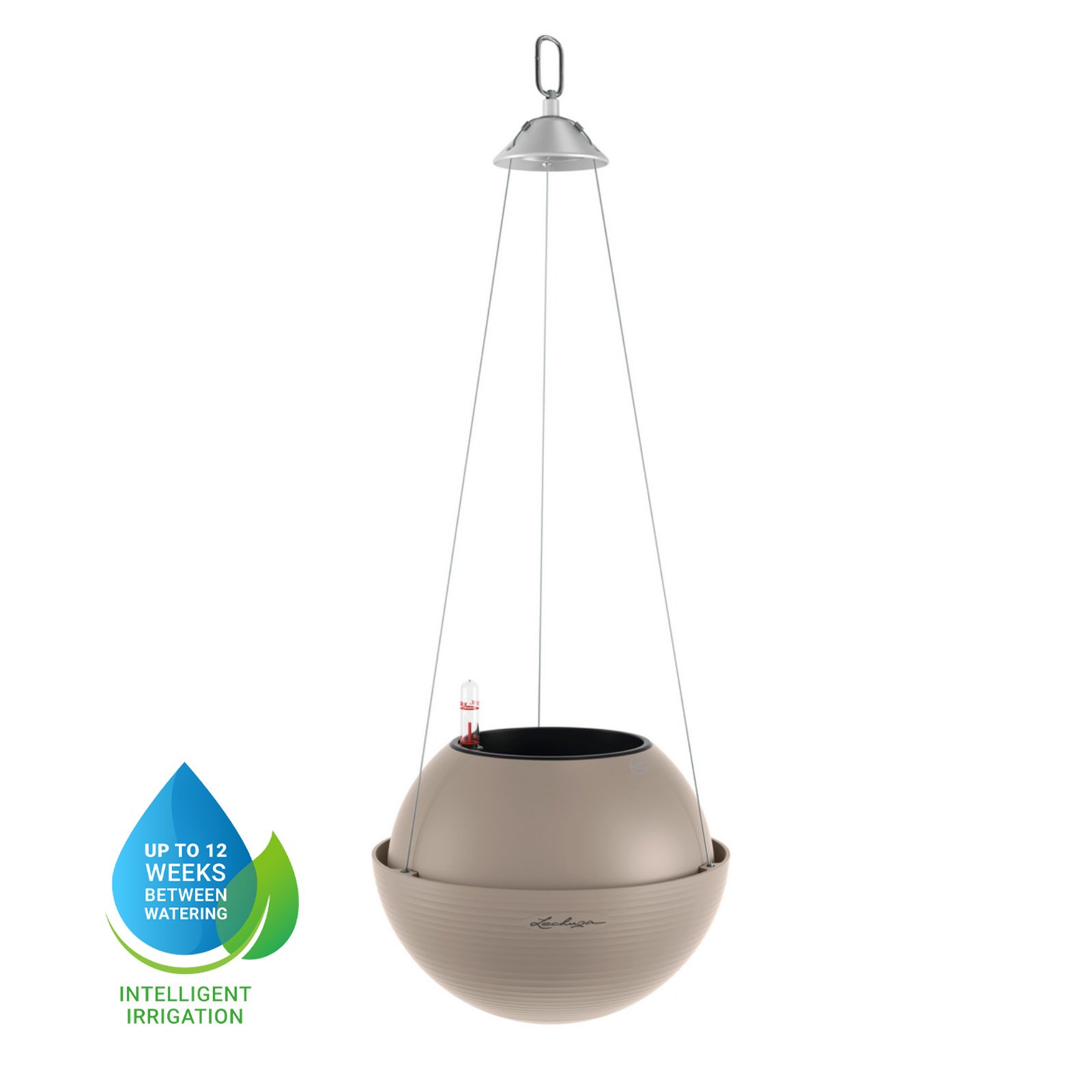 LECHUZA BOLA Color Round Poly Resin Self-watering Planter
