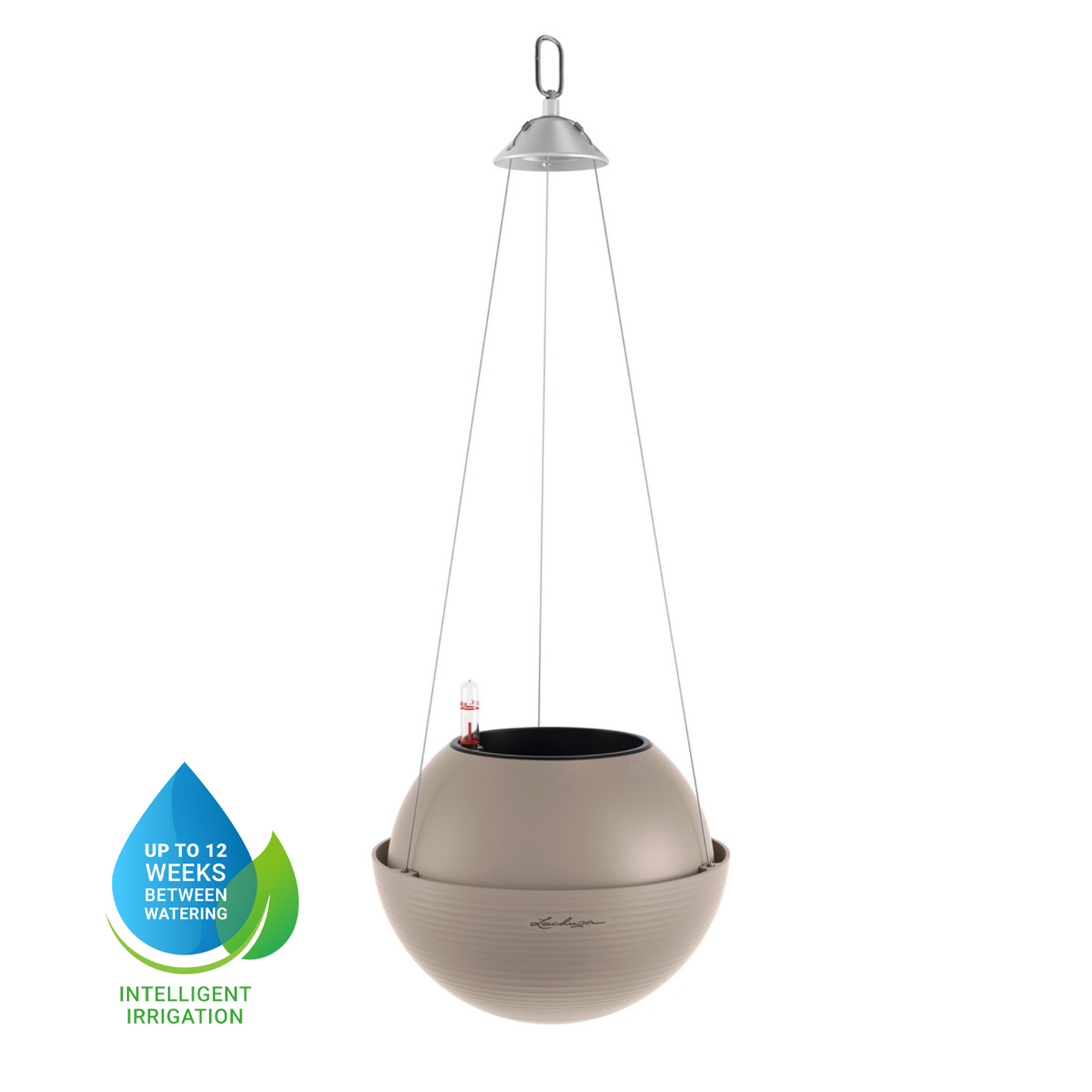 LECHUZA BOLA Color Round Poly Resin Self-watering Planter