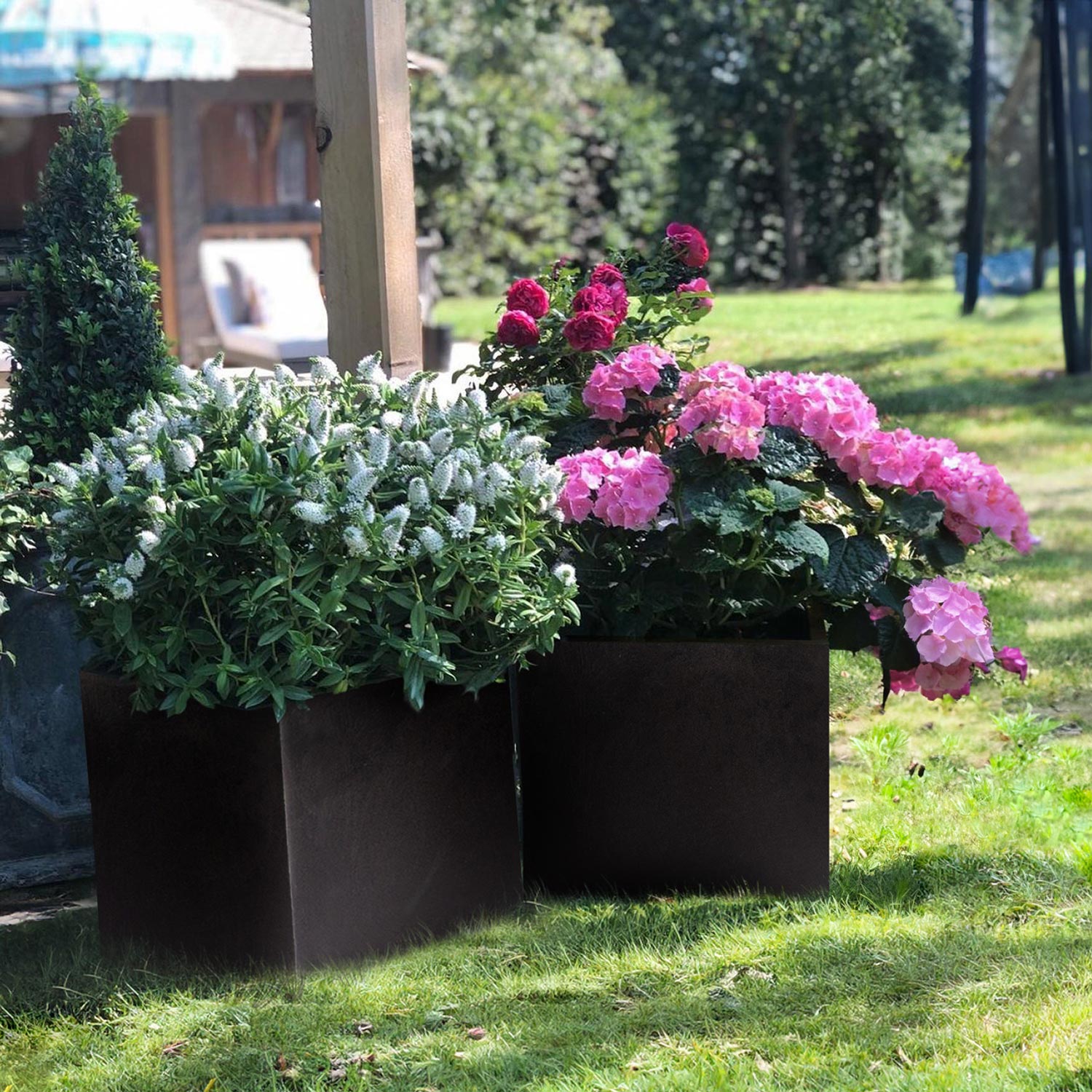 IDEALIST Lite Square Box Contemporary Light Concrete Planter