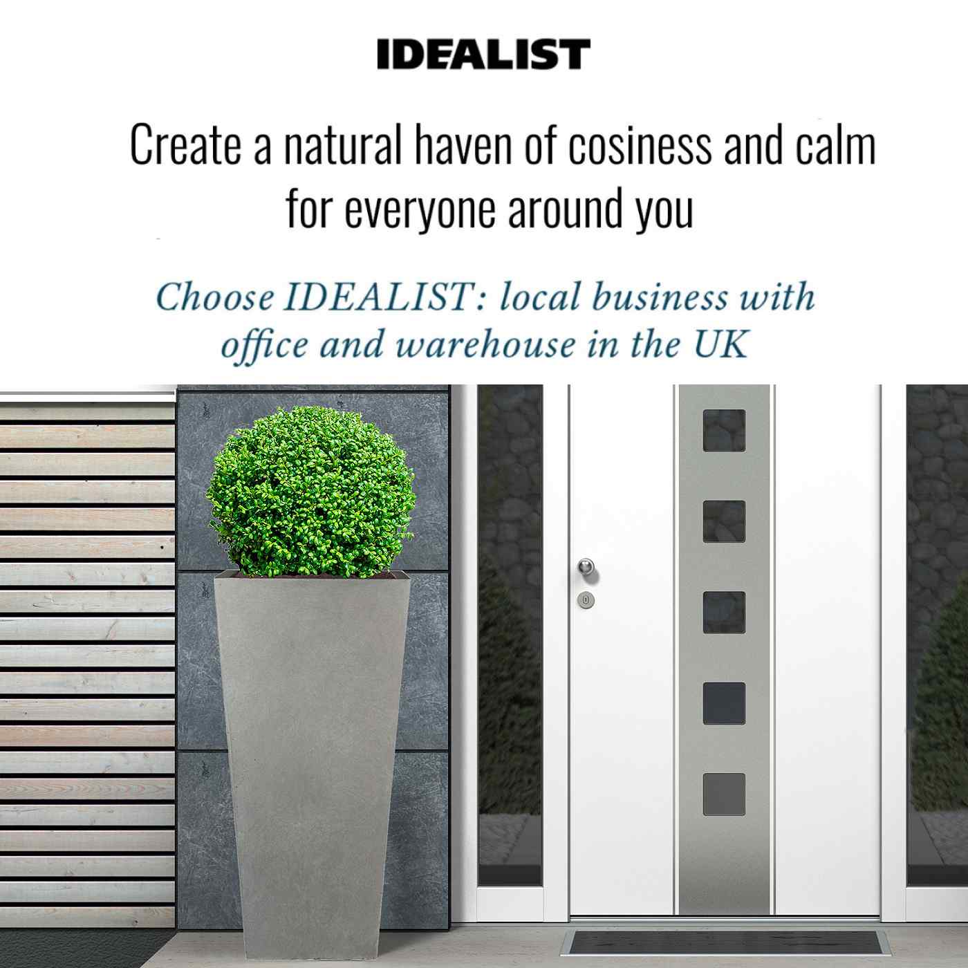 IDEALIST Lite Tall Tapered Contemporary Light Concrete Planter