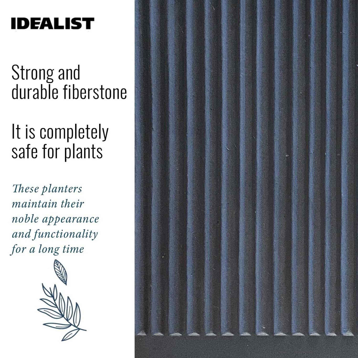 IDEALIST Lite Ribbed Square Outdoor Planter