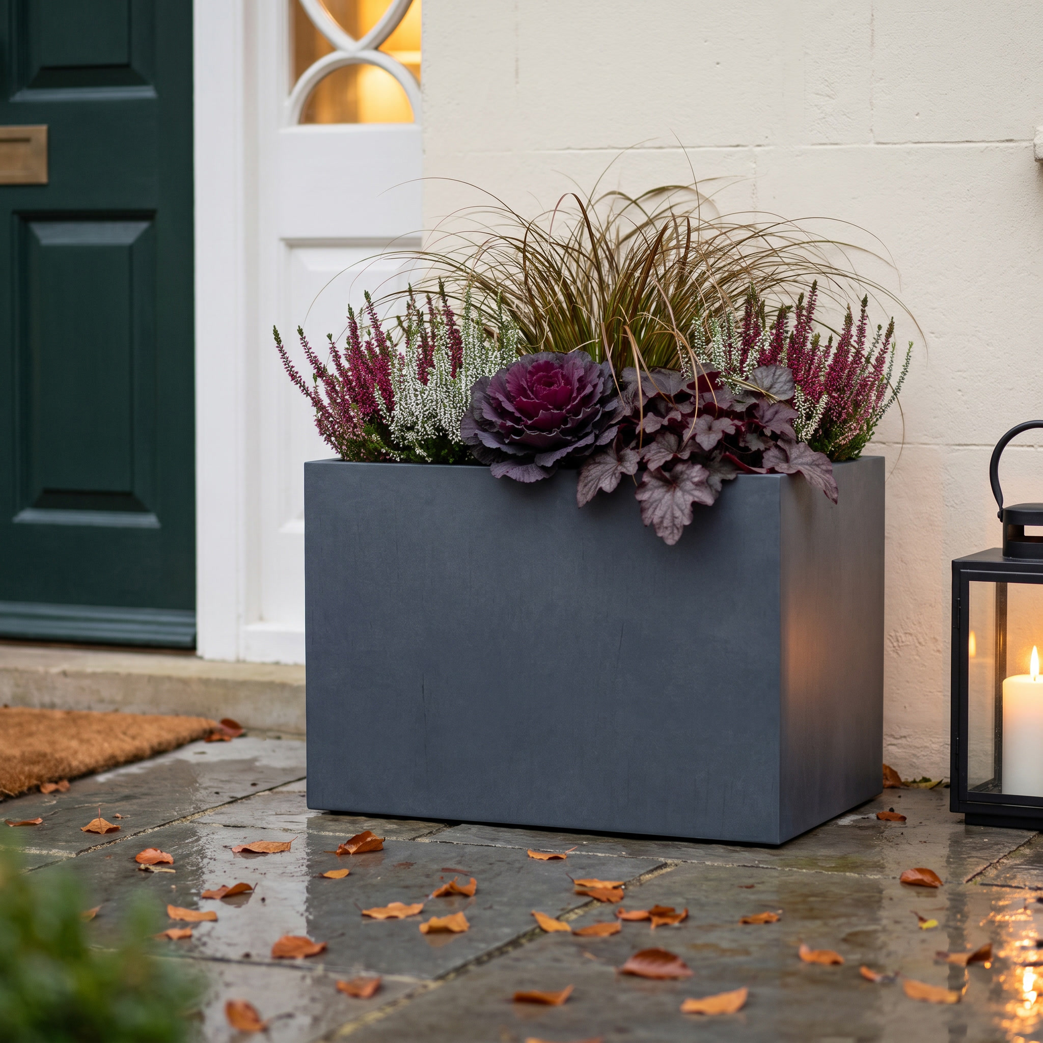IDEALIST Lite Contemporary Light Concrete Trough Planter