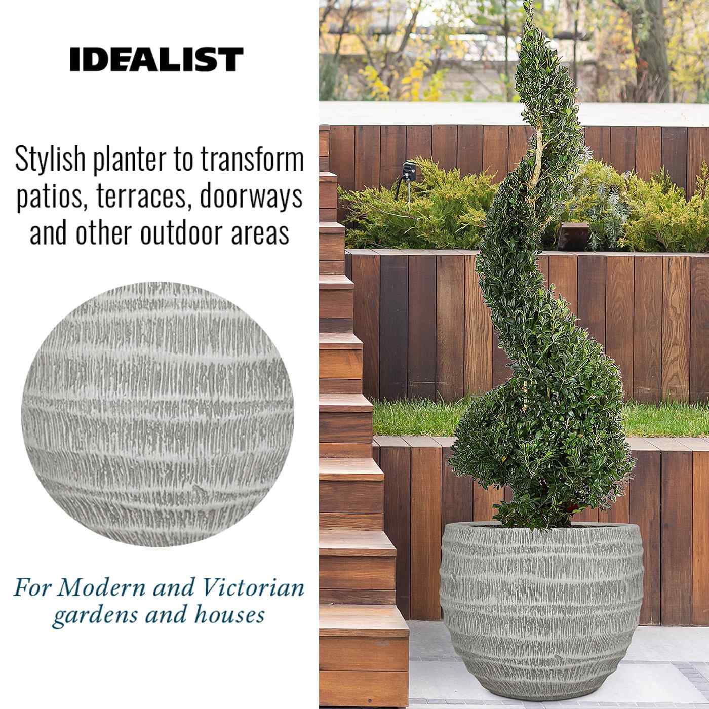 IDEALIST Lite Straw Plaited Style Ball Planter