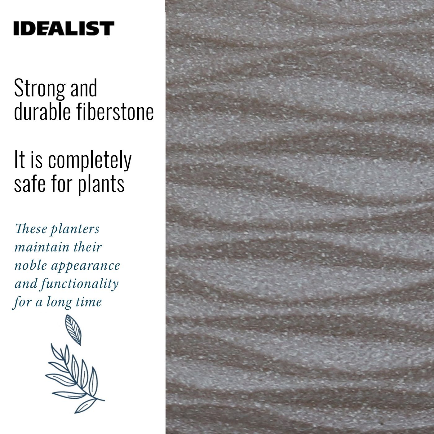 IDEALIST Lite Wave Style Table and Hanging Cylinder Round Plant Pot Dual Use Indoor Planter