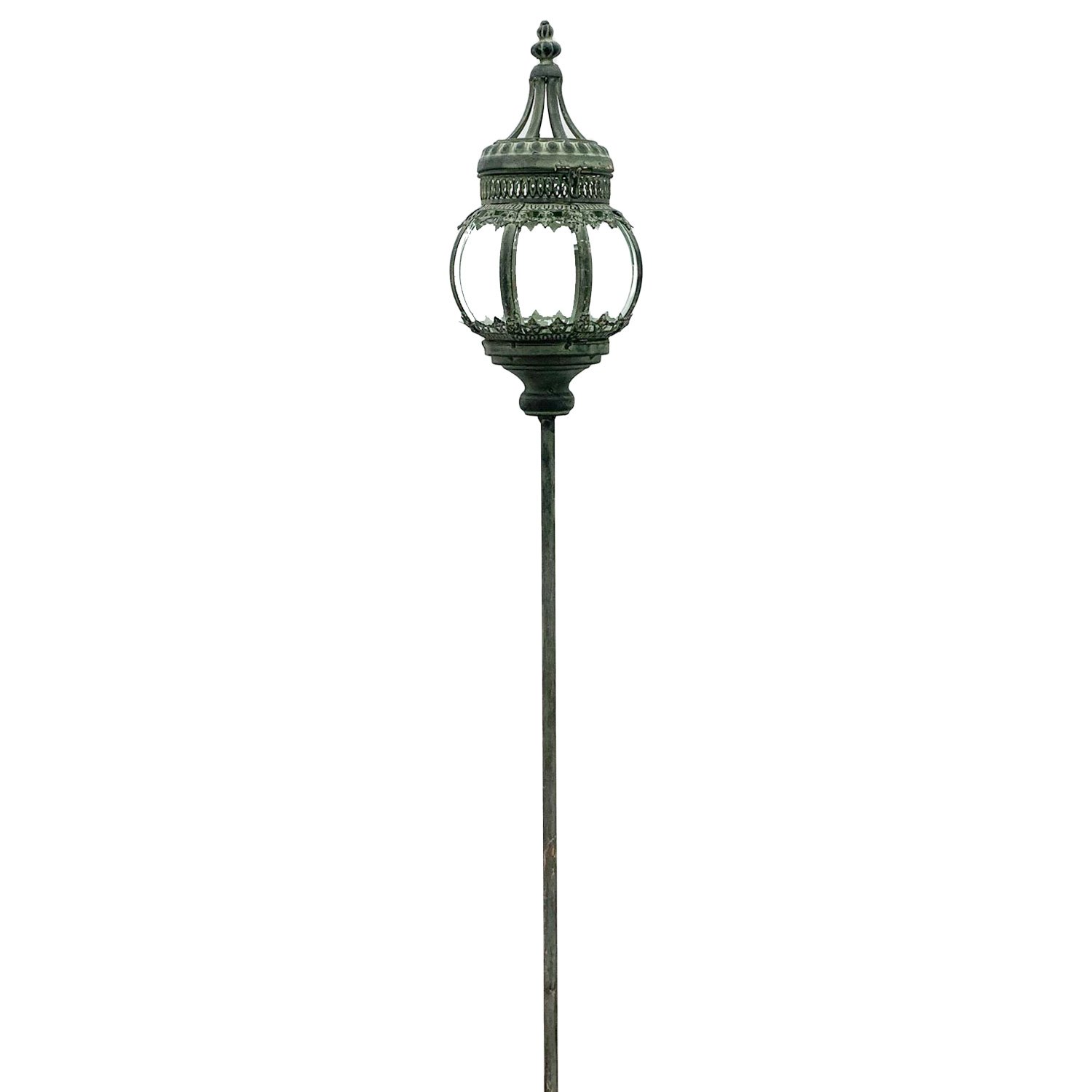 Silver Metal Garden Stake Lantern by Minster