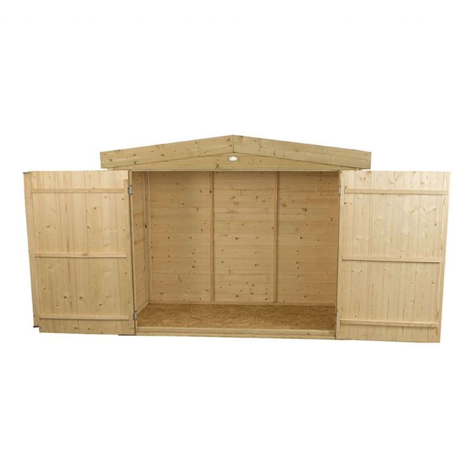 Installed Outdoor Pressure Treated Wooden Shiplap Apex Outdoor Store by Forest Garden