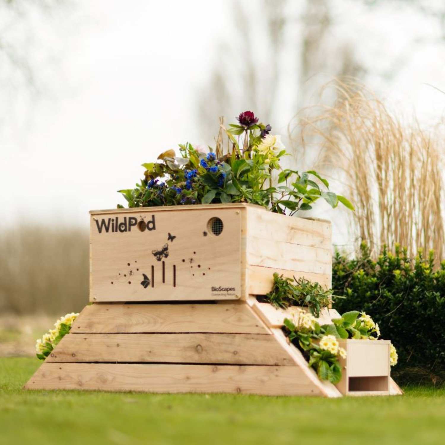 WildPod 2-in-1 Outdoor Planter and Wildlife House with Topsoil and Reservoir Clay by Bio Scapes