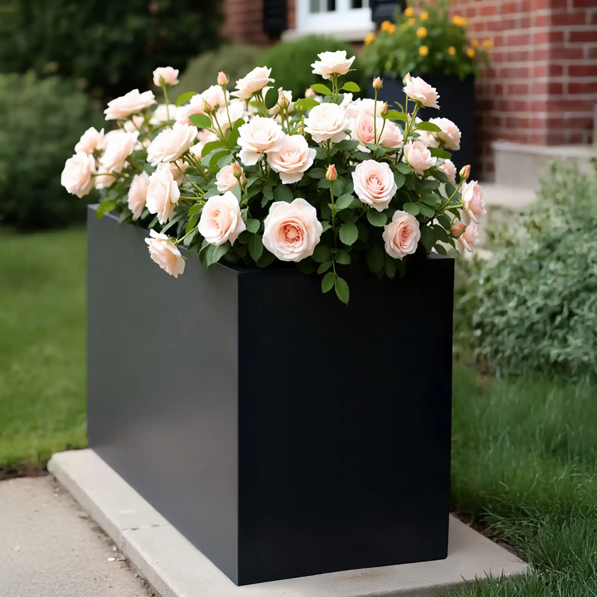 IDEALIST Lite Contemporary Light Concrete Trough Planter