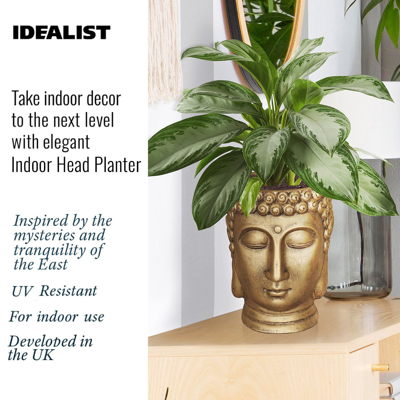 IDEALIST Lite Buddha Face Plant Pot Indoor