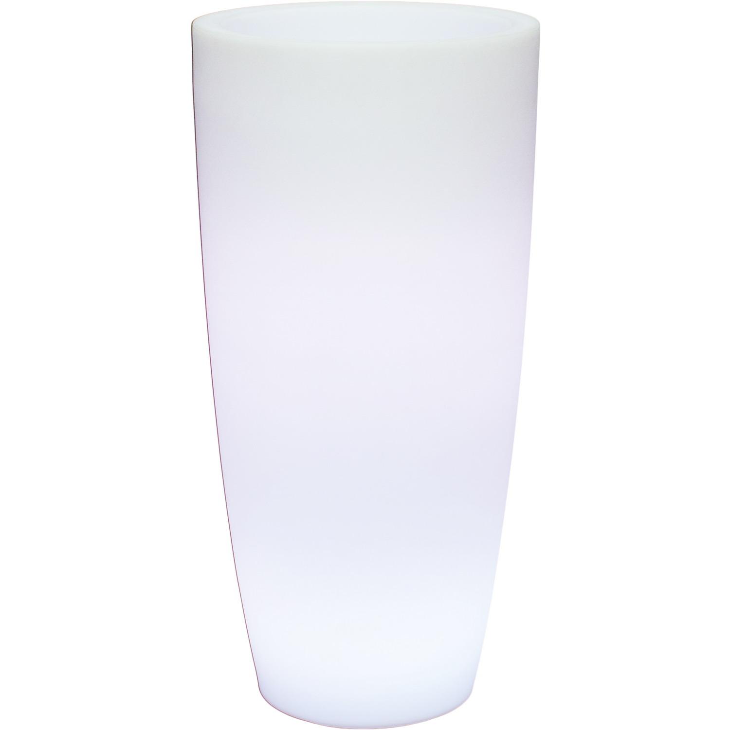 Lumenio LED Round Tall Polystone Indoor Planter
