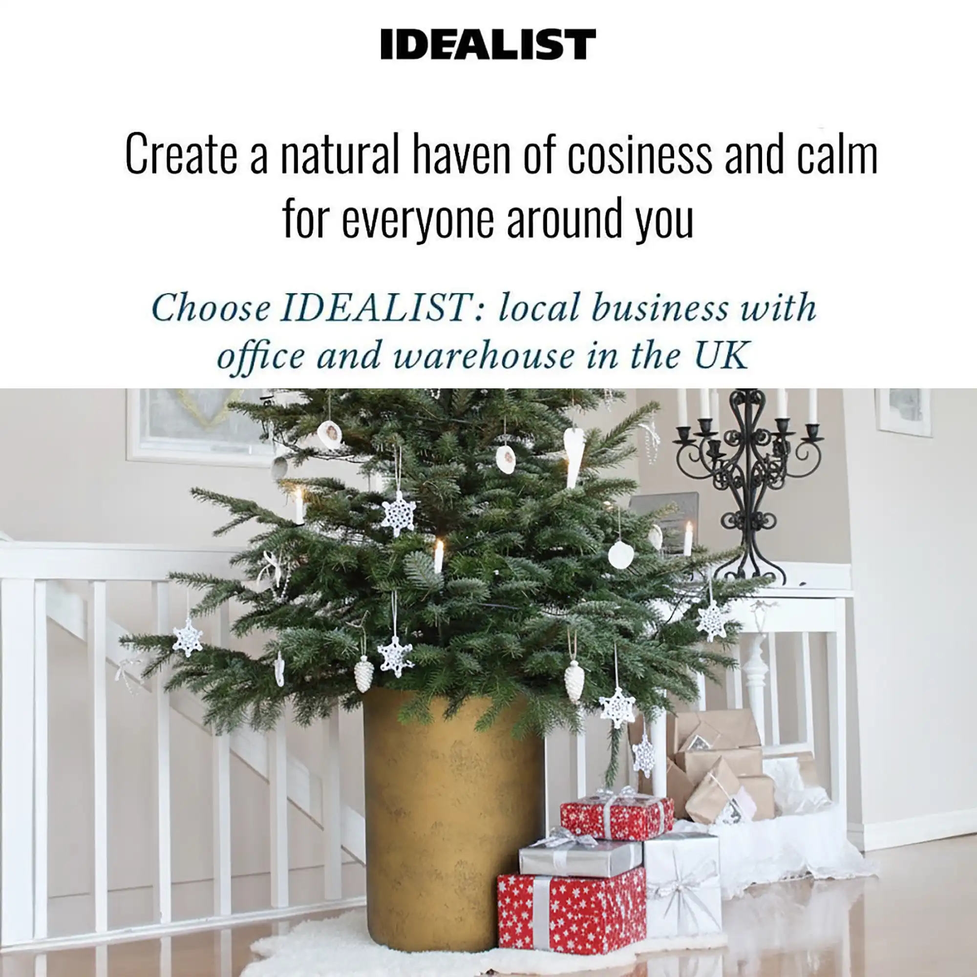 IDEALIST Lite Tall Round Metallic Indoor Planter