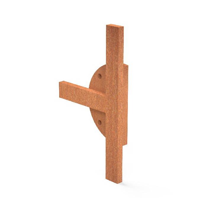 Connecting Cross for Corten Steel Wood Storage Modular System