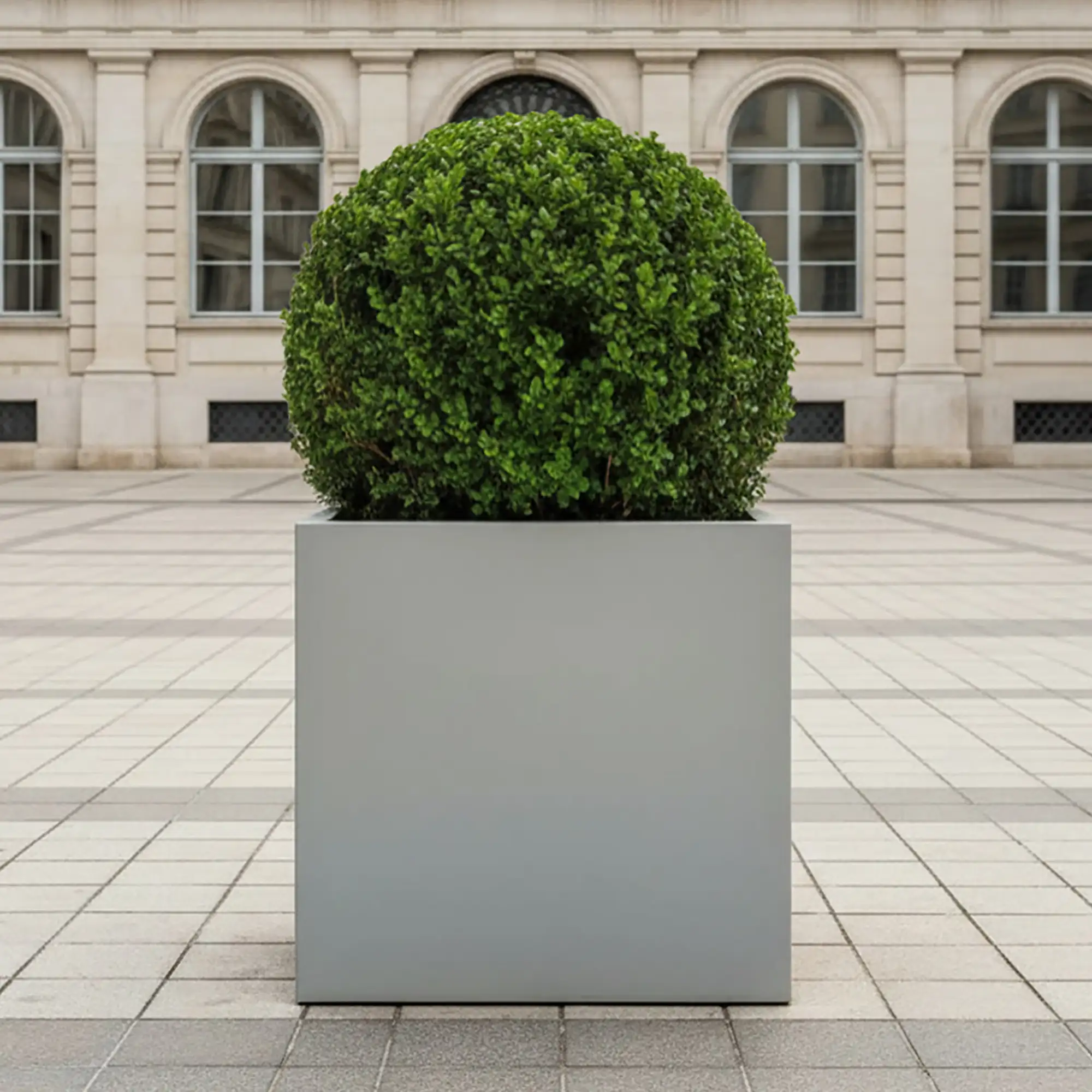 IDEALIST Lite Square Box Contemporary Light Concrete Planter