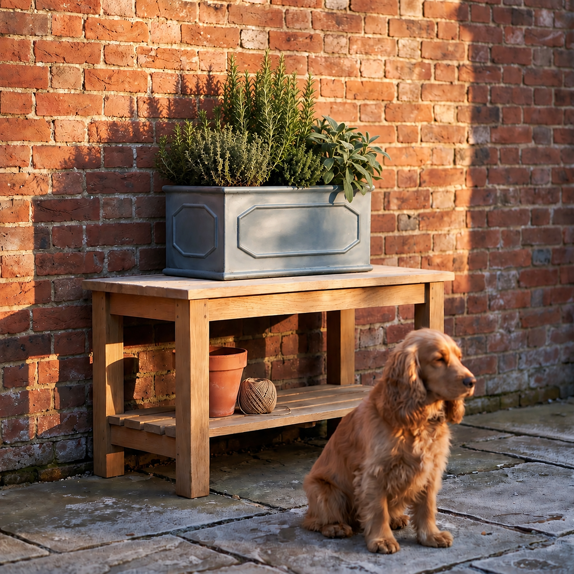 IDEALIST Lite Faux Lead Chelsea Light Concrete Through Planter