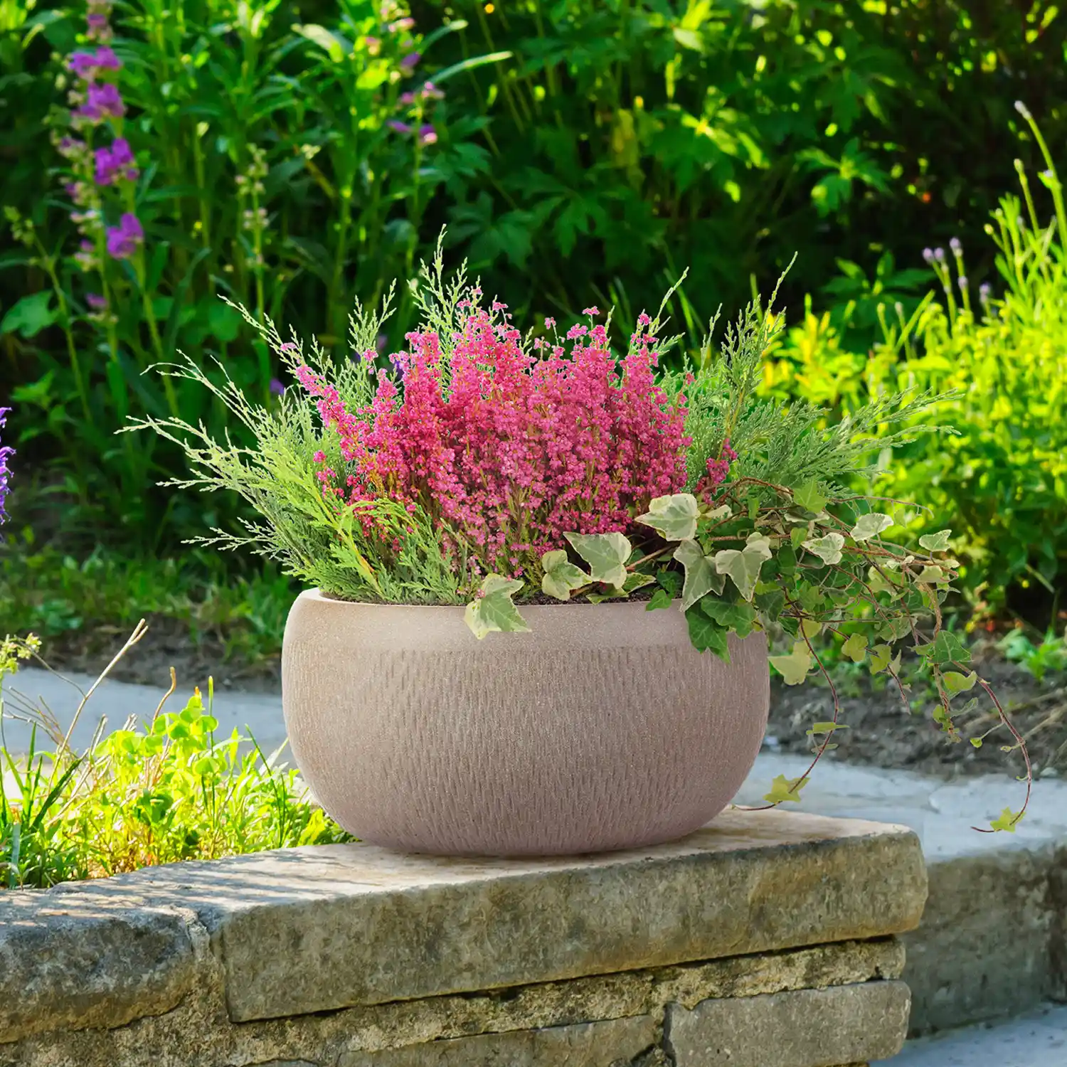 IDEALIST Lite Mesh Style Bowl Planter Outdoor Plant Pot