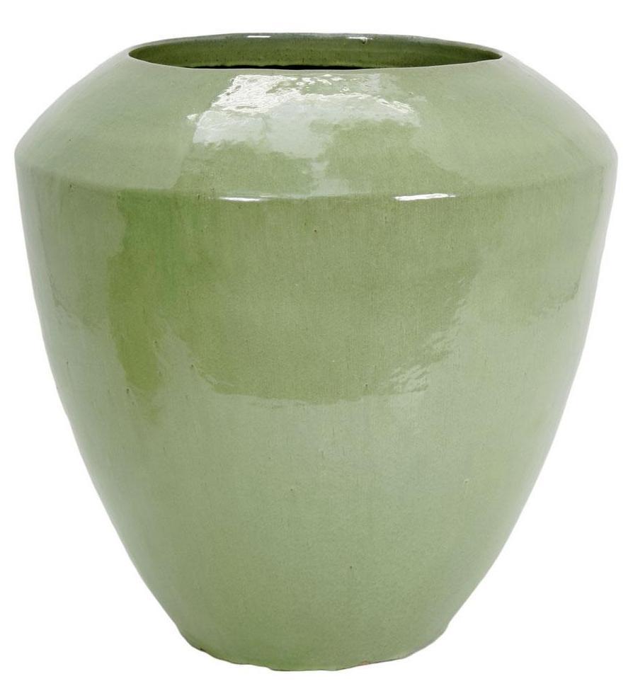 Ceramic Lime Round Glossy Planter Pot In/Out