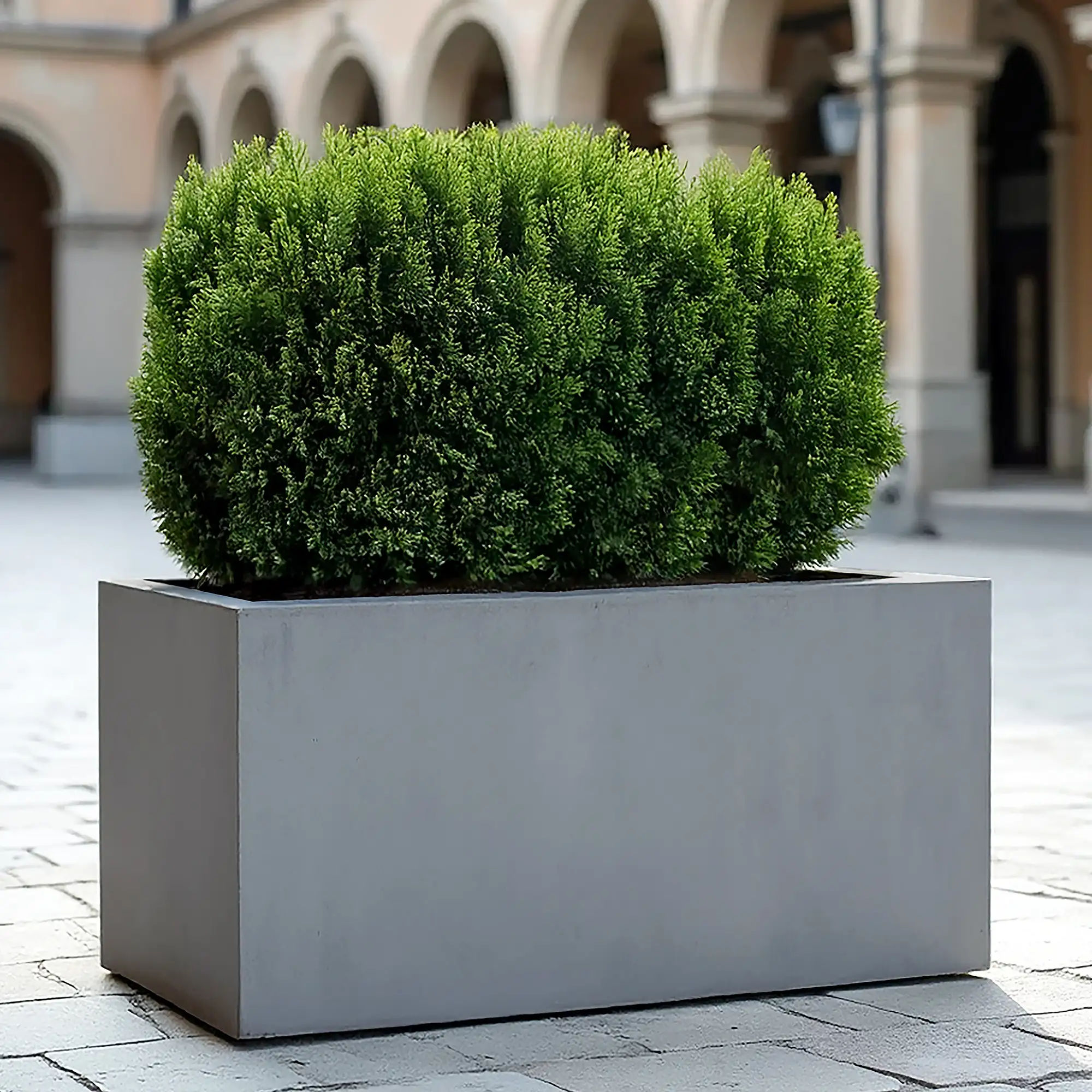 IDEALIST Lite Contemporary Light Concrete High Trough Planter