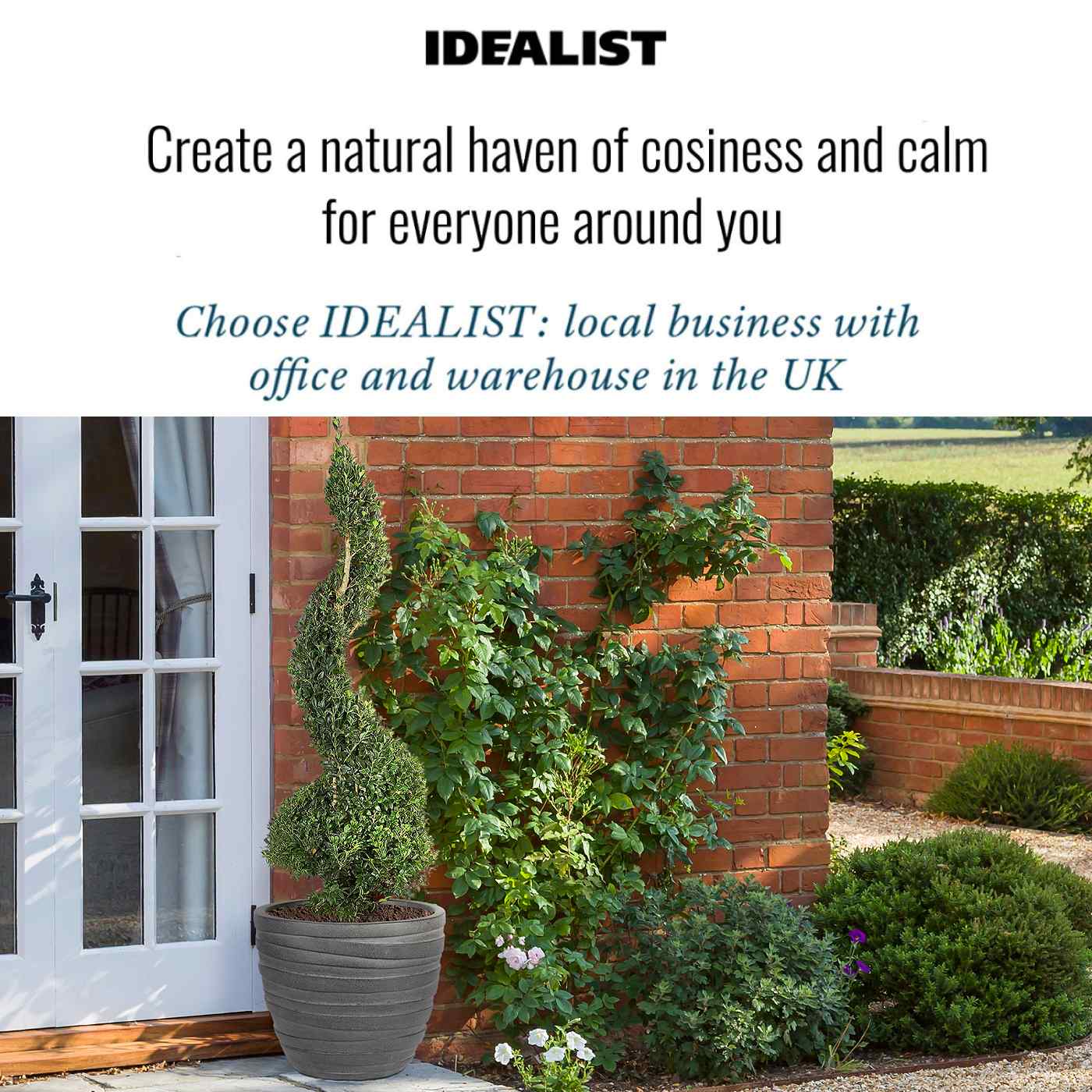 IDEALIST Lite Row Light Concrete Egg Planter